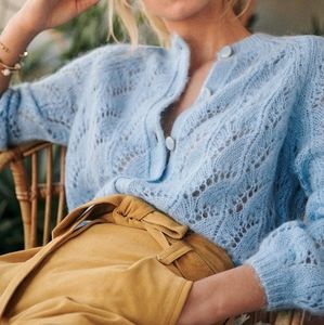 Sezane Sam Mario Jumper Sweater Cardigan